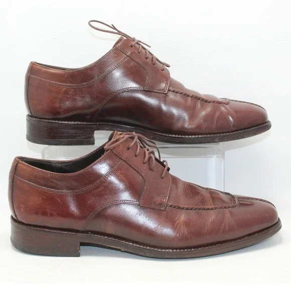 Cole Haan Mens Brown Leather Split Toe Derby Shoes C04717 Size 10 M - Picture 5 of 12